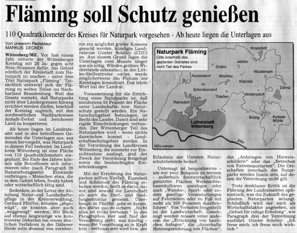 Dobien - in Dobiener Zeitungsschnipsel/Fläming